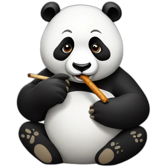Panda avec un cigare  emoji
