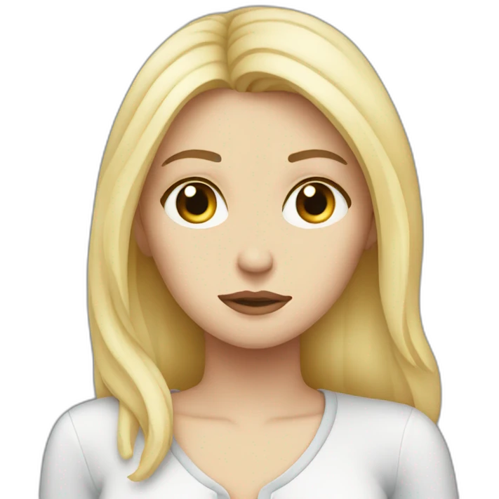 pretty white woman sad because broken heart emoji