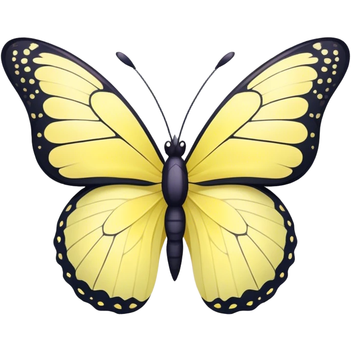 Pastel yellow butterfly emoji