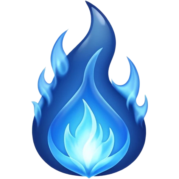 Blue flame emoji