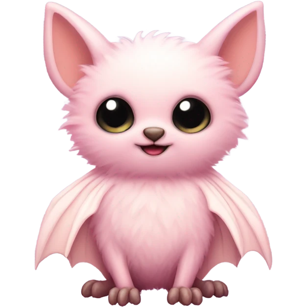 light pink fluffy bat emoji