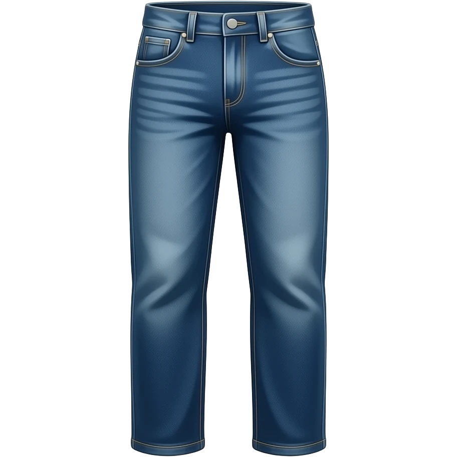 cartoon emoji of the long jeans, thick outline, flat colors, simple 2D, minimal, clean background, sticker style, no 3D emoji