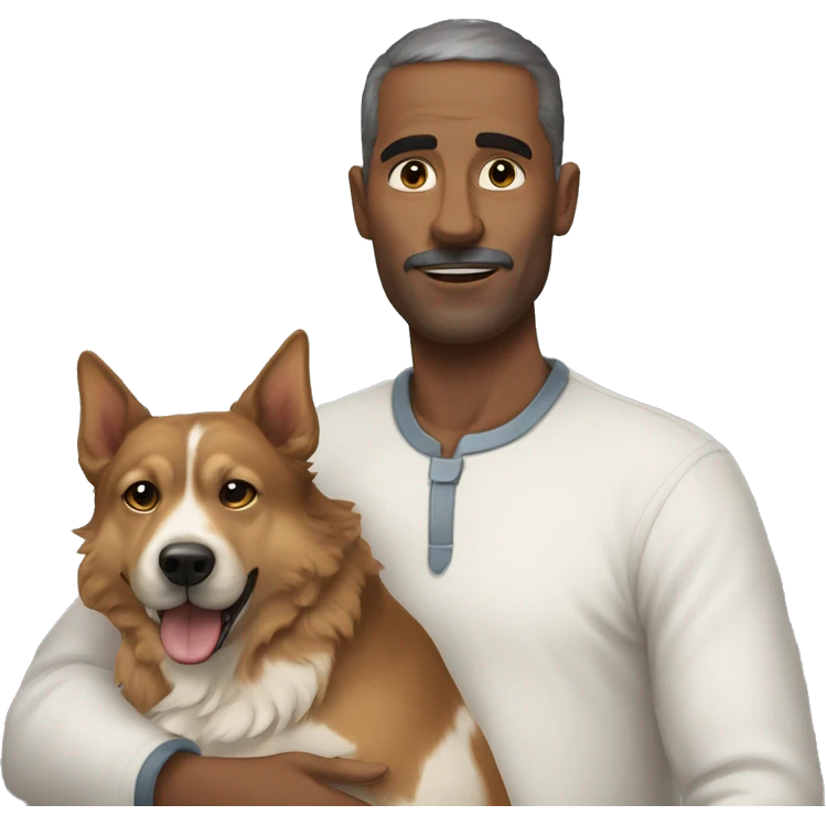Mitad humano y mitad perro emoji