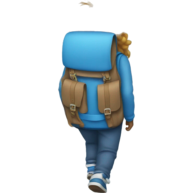 Blue backpack emoji