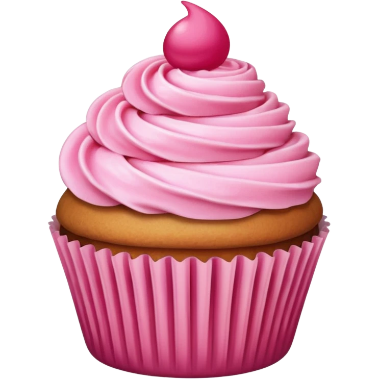 Cupcake with pink icing emoji