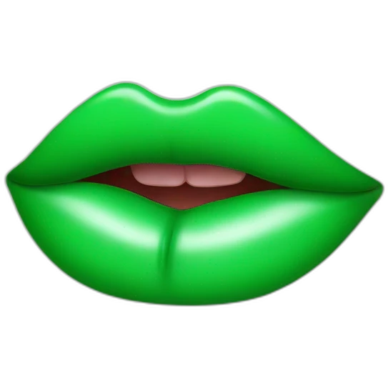 lips green emoji