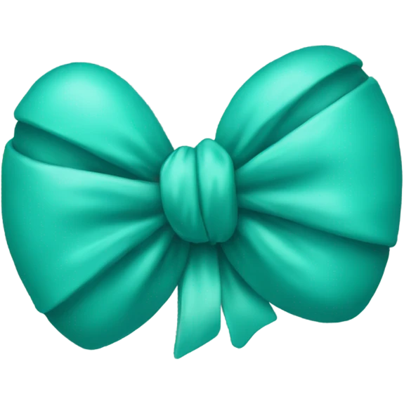 teal heart with bow emoji