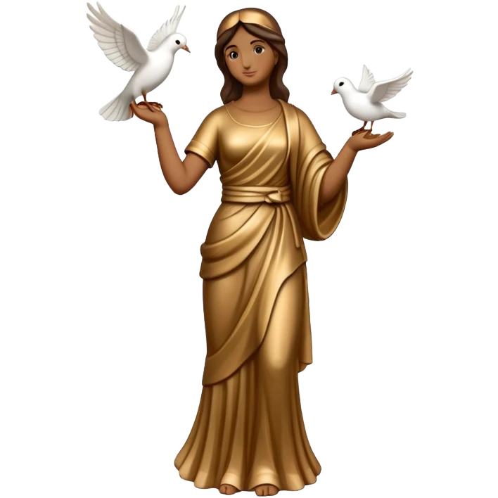 Estatua de la libertad con una paloma en su mano emoji