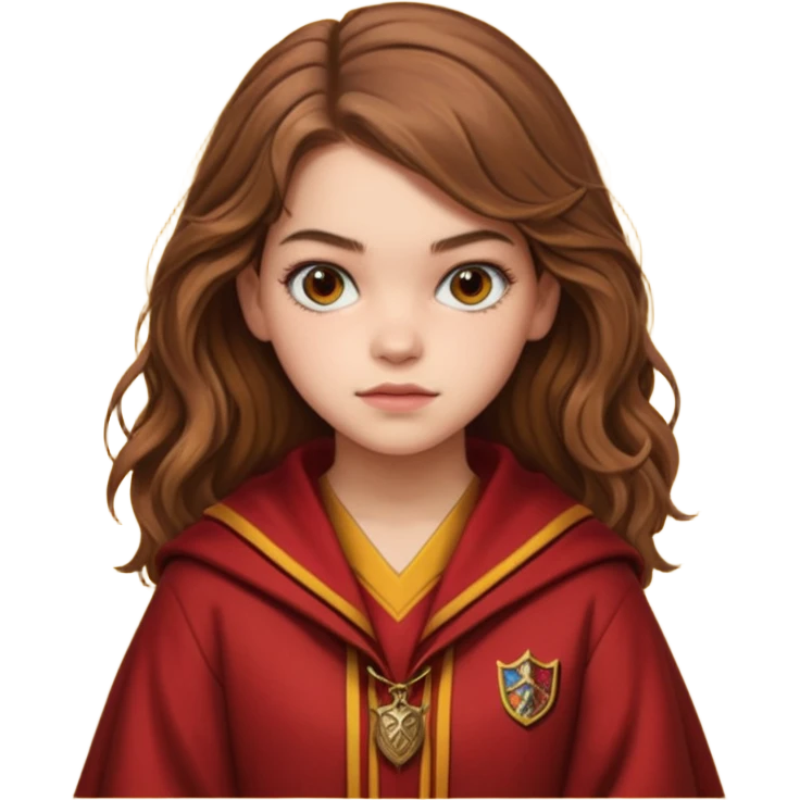 Barbara Palvin as Hermione Granger in her gryffindor robes emoji