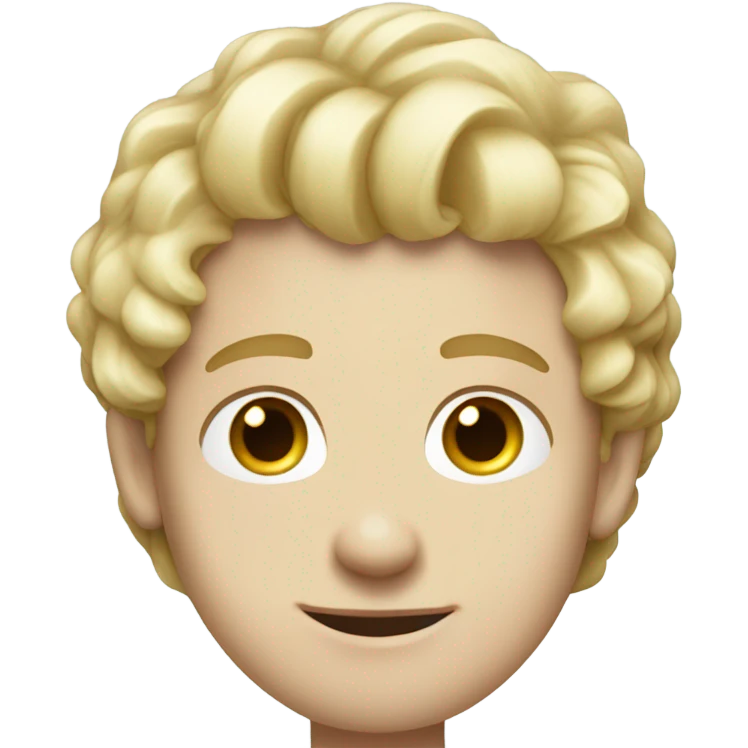 3/4 profile light curl blonde 30yo man blue eyed pale skin emoji