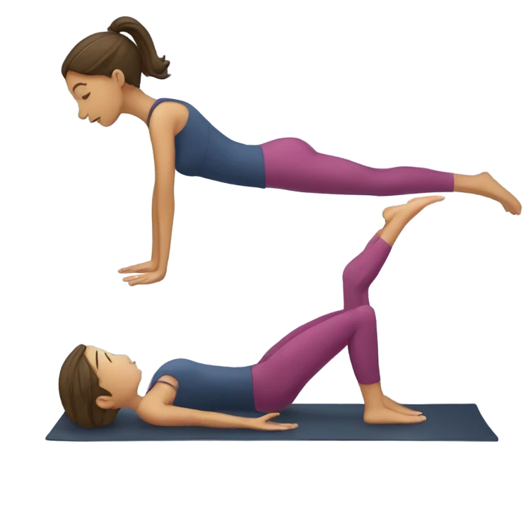 Girl doing Pilates emoji