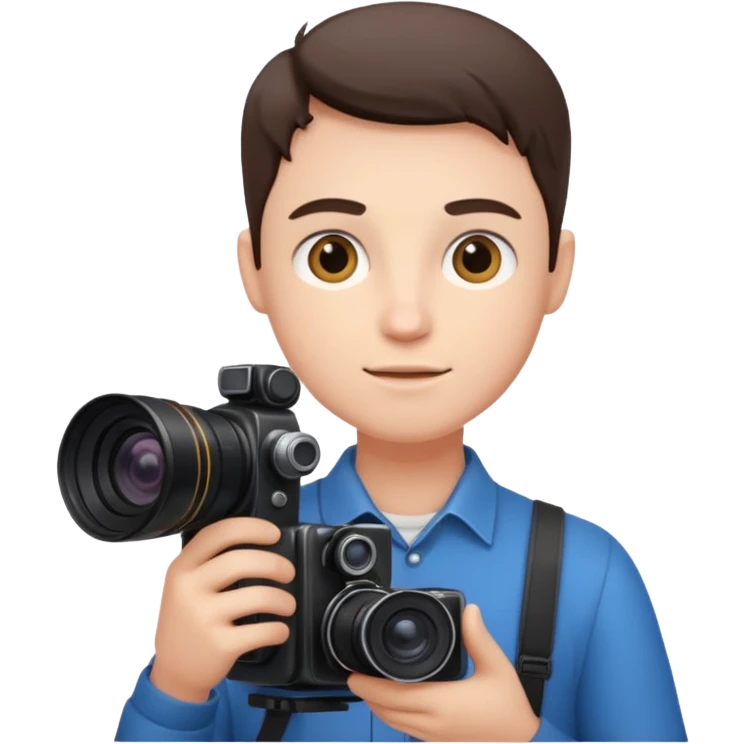 photographer with camera emoji