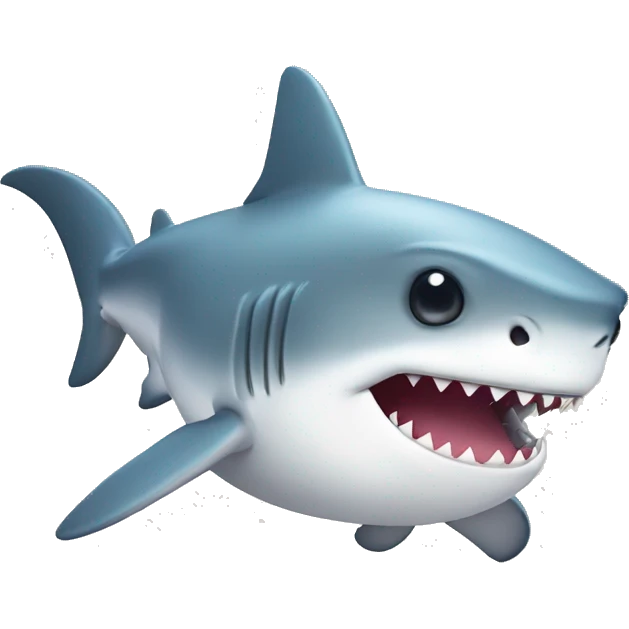 Cute little chubby Shark emoji
