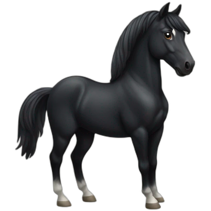 a black horse emoji