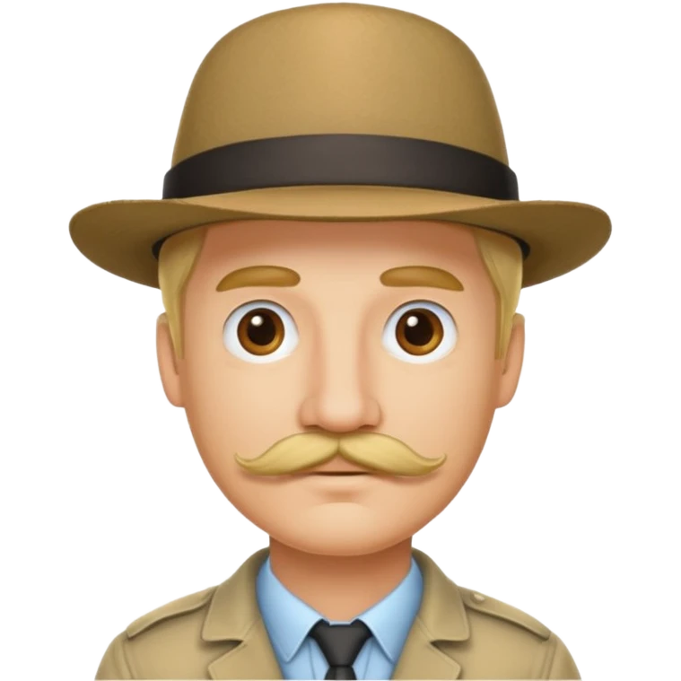 blonde man has amustache and hat emoji