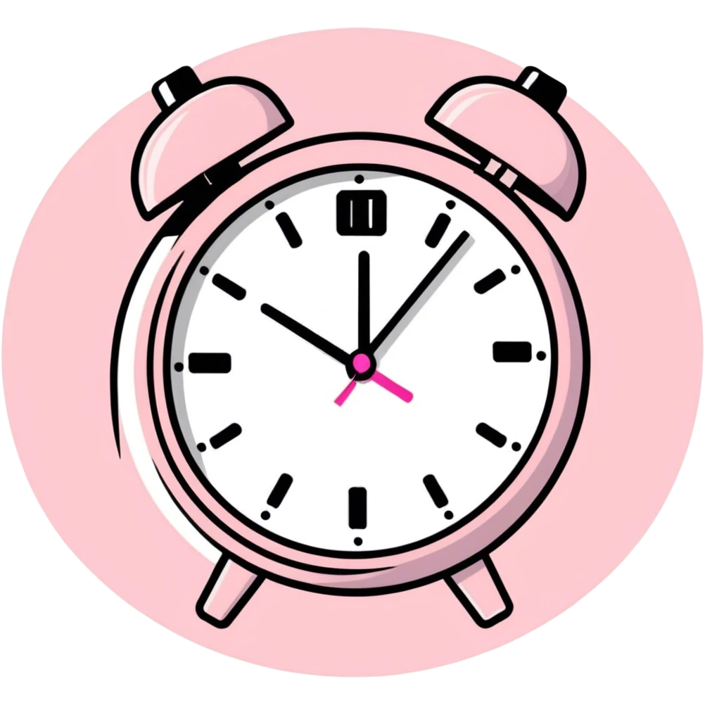pink clokc emoji