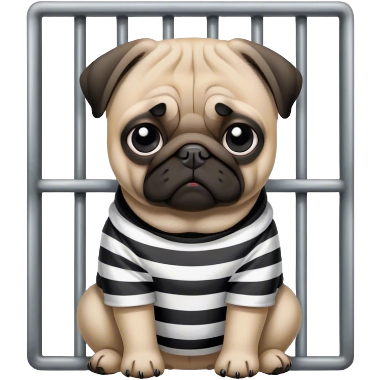 pug in jail emoji