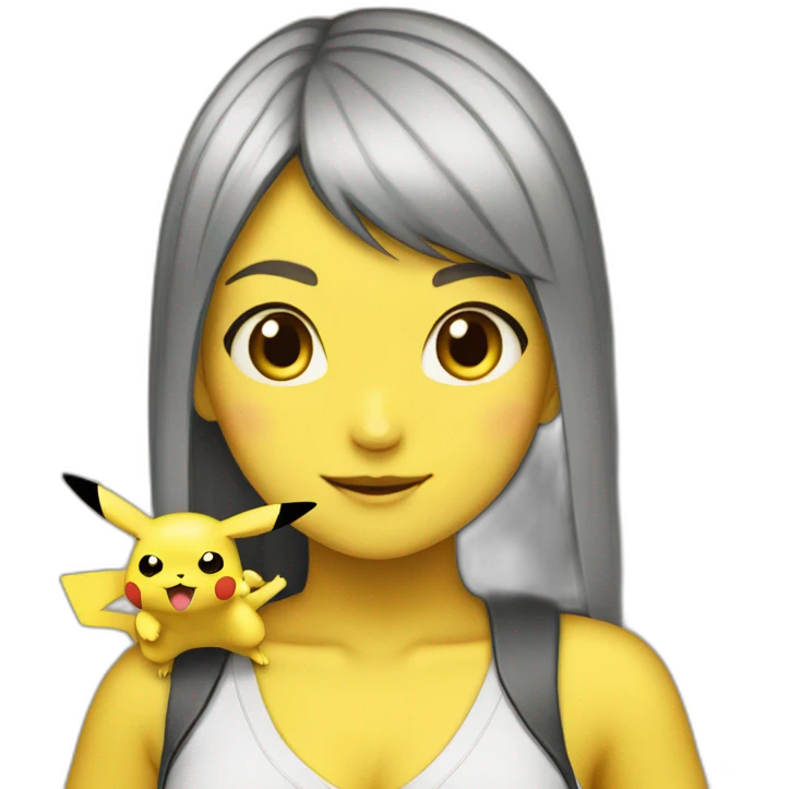 Humain woman Pikachu emoji