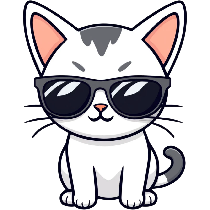 Cat with sunglasses emoji