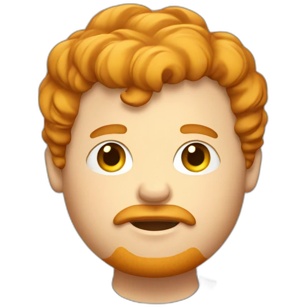 american fat ginger guy with messy bowl cut and a goatee emoji