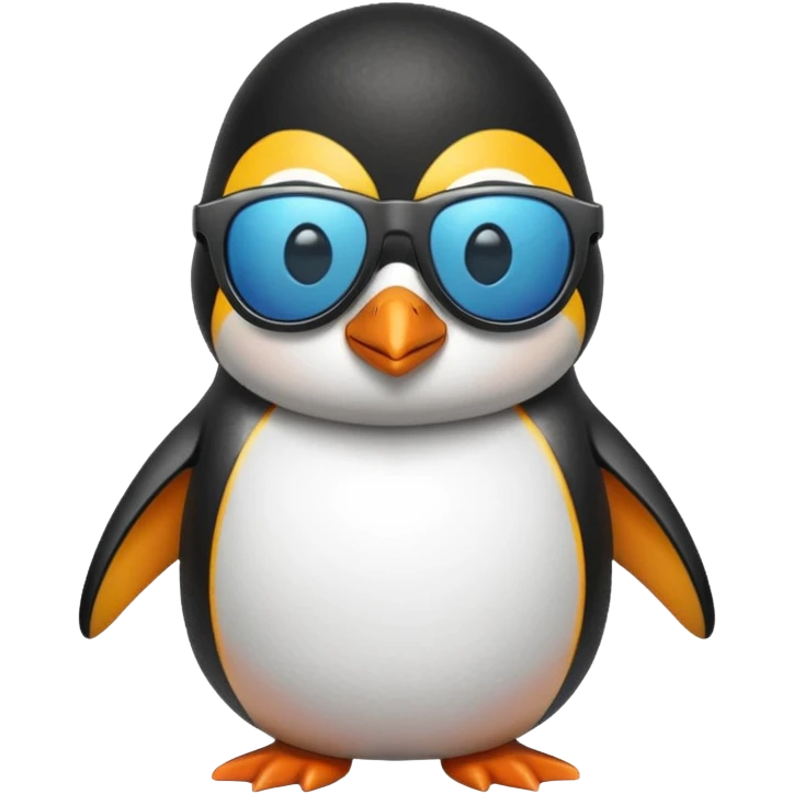 A penguin wearing sunglasses emoji