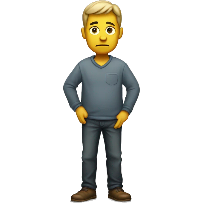 sad poor man with empty pockets emoji