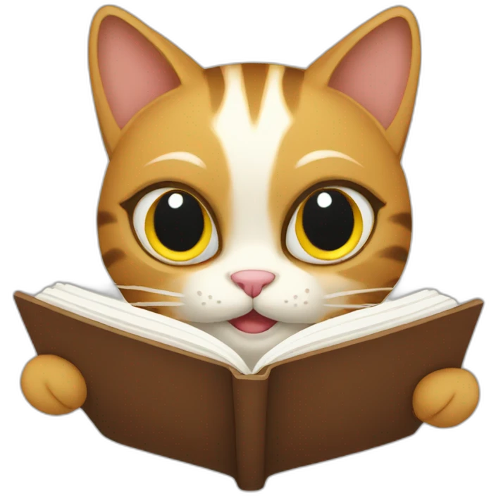 Cat reading  emoji