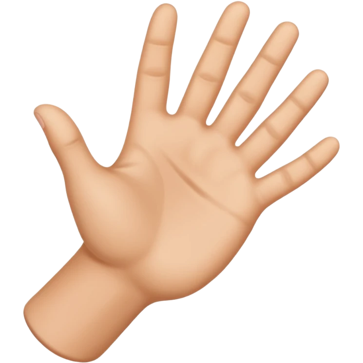 mano abierta color piel emoji