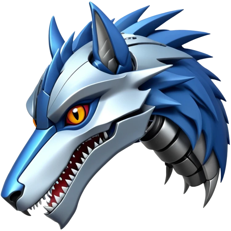 Edgy Futuristic Mechanical Sergal-raptor-nargacuga-vernid emoji