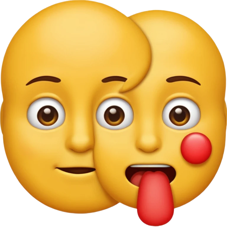 an emoji sniffing another emoji's cheek, with a small sniffing gesture emoji
