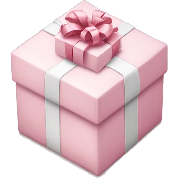 Light pink Christmas gifts under a white Christmas tree  emoji