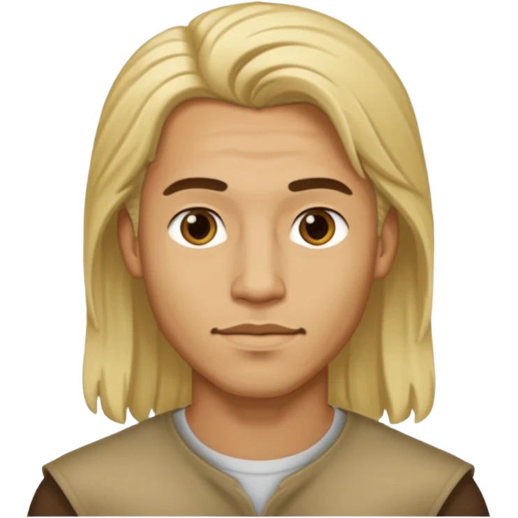 Lightskin man with long blonde hair emoji