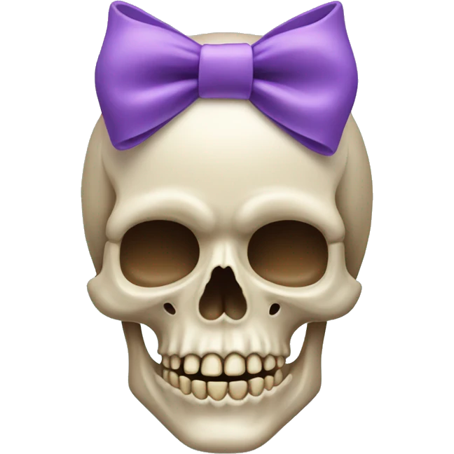 Skull with bows emoji