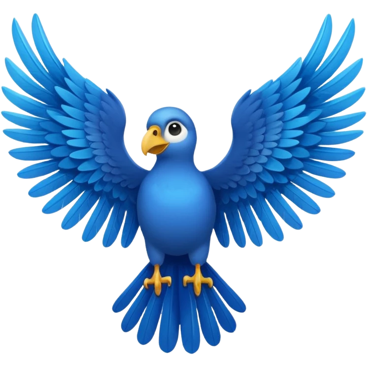 blue wings emoji