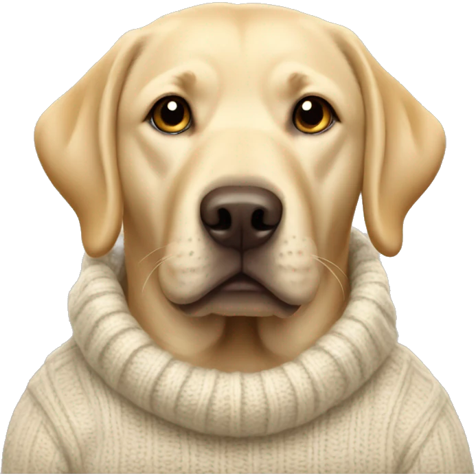 Labrador in sweater emoji