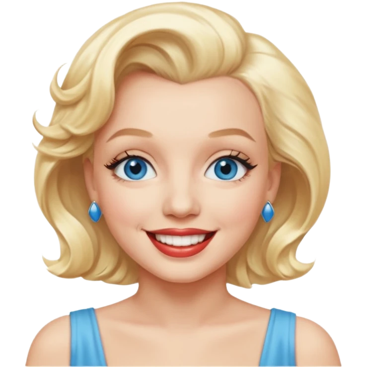 Marilyn Monroe  blue eyes  emoji