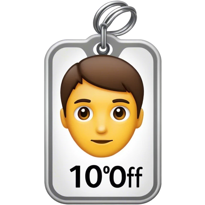 tag with ten percent off emoji