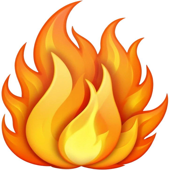 bright flames emoji