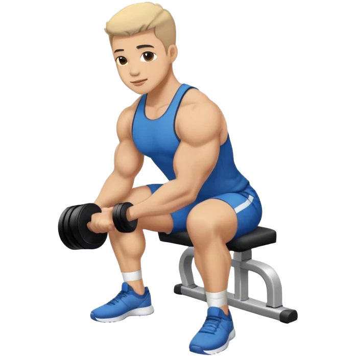 man seated weighted wrist curl emoji