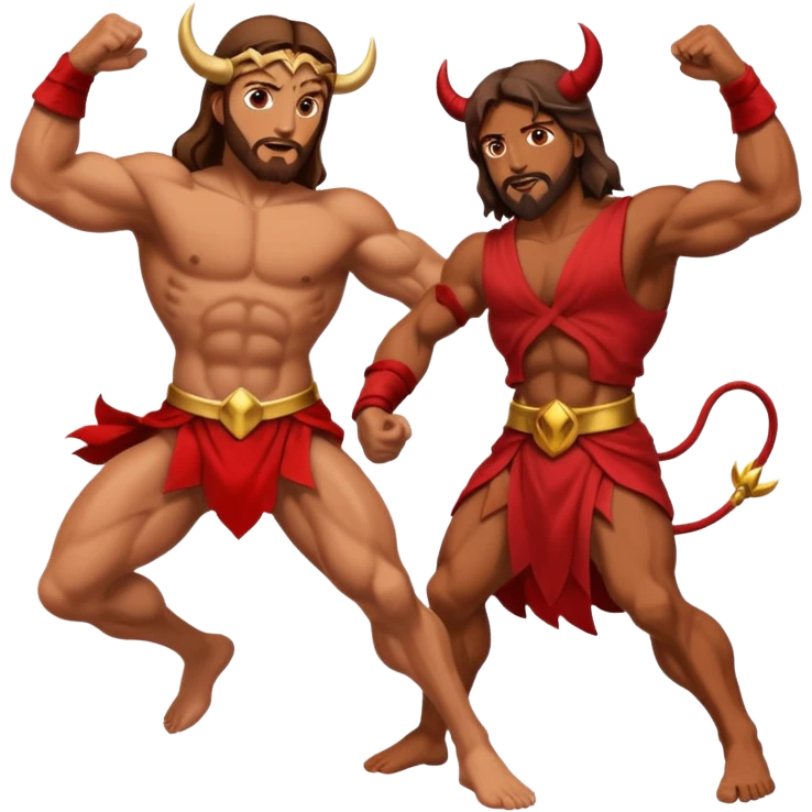Jesus defeated the devil emoji