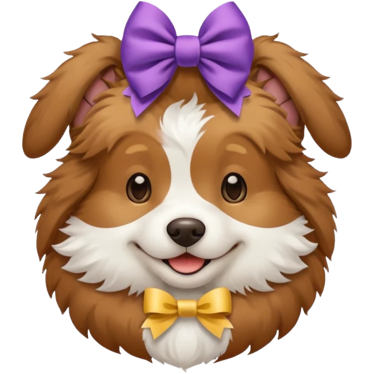 dog with head ribbon emoji