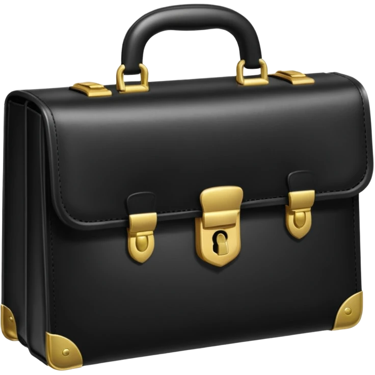 a briefcase with money and a closed lock in front of it emoji