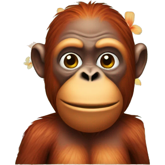 orangutan wearing a hawaiian shirt emoji