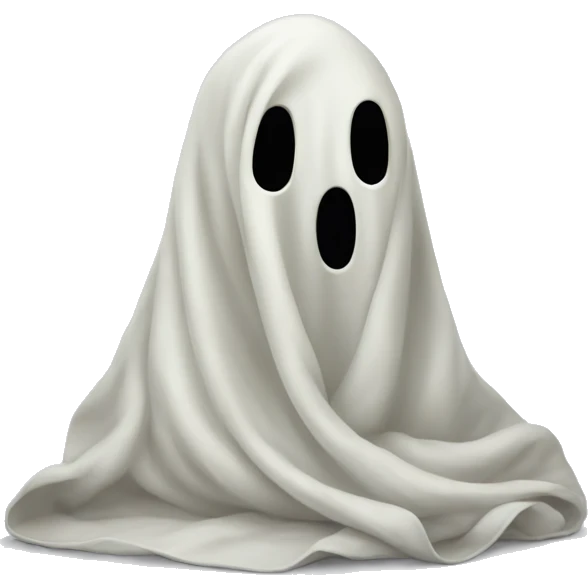 Ghost with a blanket emoji