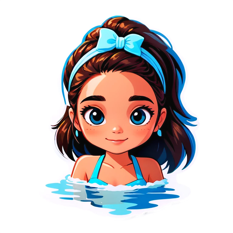 Girl at Blue lagoon emoji