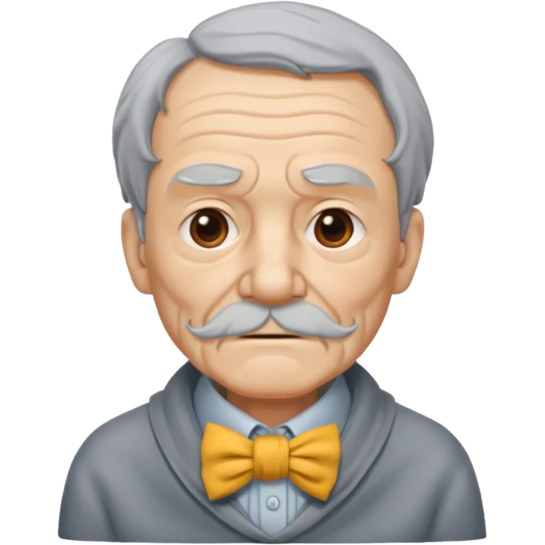 Very old man with neckBow. emoji