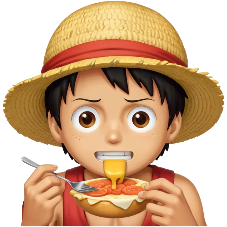 Luffy eating emoji