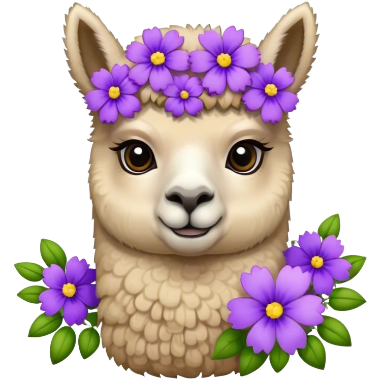 Alpaka with Flieder emoji