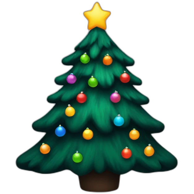 black christmas tree emoji