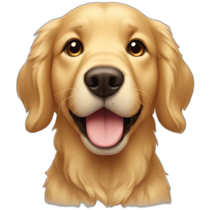 golden retriever cute face emoji